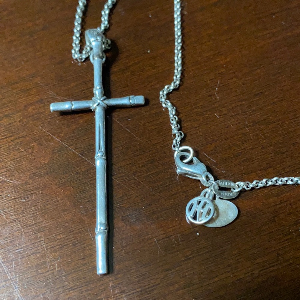 John Hardy sterling silver cross necklace